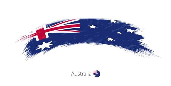 Drapeau de l'Australie en forme de coup de pinceau rond . — Image vectorielle