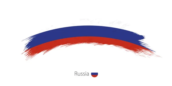 Drapeau de la Russie en coup de pinceau rond . — Image vectorielle