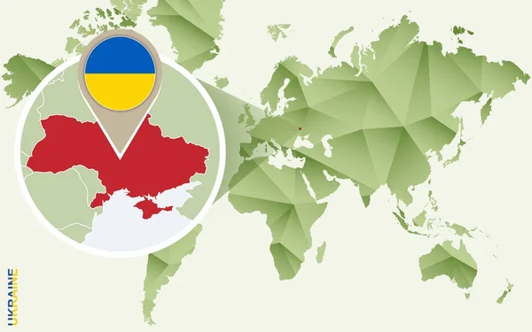 Інфографіки для України, детальна карта України з прапором. — стоковий вектор