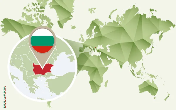 Infographie de Bulgarie, carte détaillée de Bulgarie avec drapeau . — Image vectorielle