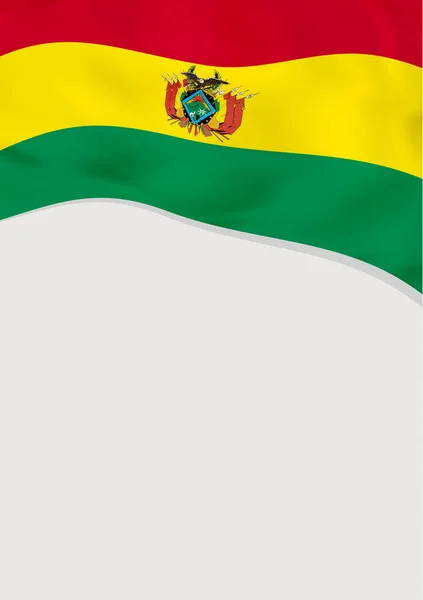 Bolivya'nın bayrağı ile broşür tasarım. Vektör şablonu. — Stok Vektör