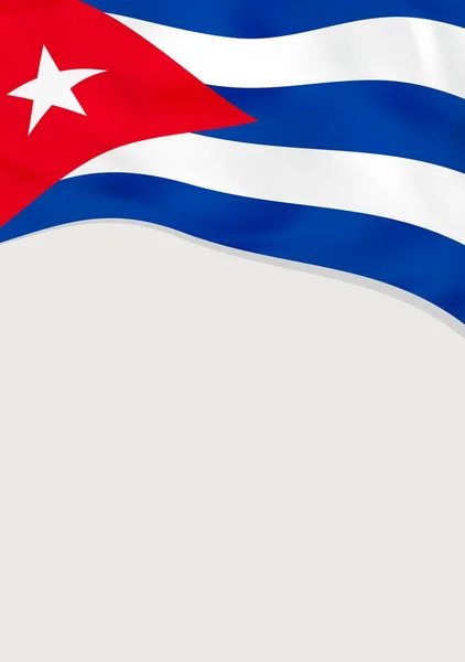 Dépliant avec drapeau de Cuba. Modèle vectoriel . — Image vectorielle