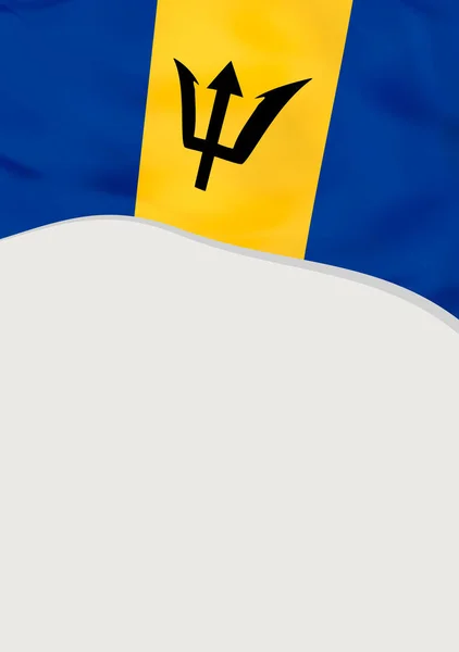 バルバドスの国旗とリーフレットのデザイン。ベクトル テンプレート. — ストックベクタ