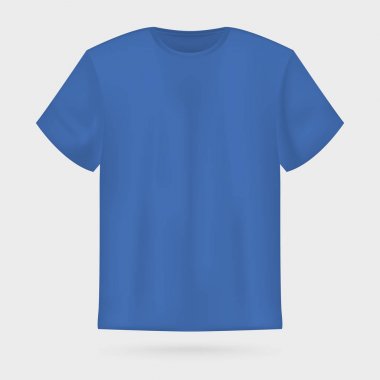 Vektör erkek t-shirt mockup mavi.