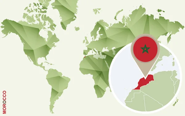 Infográfico para Marrocos, mapa detalhado de Marrocos com bandeira . —  Vetores de Stock