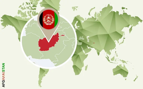 Інфографіки для Афганістану, детальна карта Афганістан з прапором. — стоковий вектор