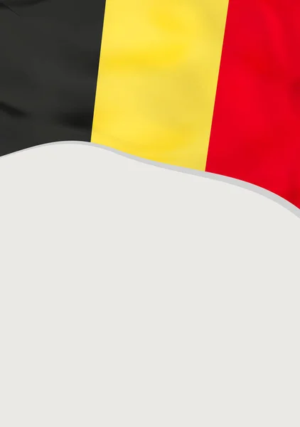 Dépliant avec drapeau de Belgique. Modèle vectoriel . — Image vectorielle