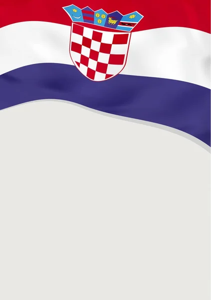 Dépliant avec drapeau de la Croatie. Modèle vectoriel . — Image vectorielle