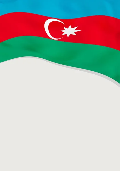 Desenho de folheto com bandeira do Azerbaijão. Modelo de vetor . —  Vetores de Stock