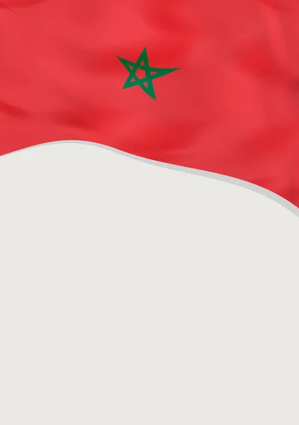 Dépliant design avec drapeau du Maroc. Modèle vectoriel . — Image vectorielle