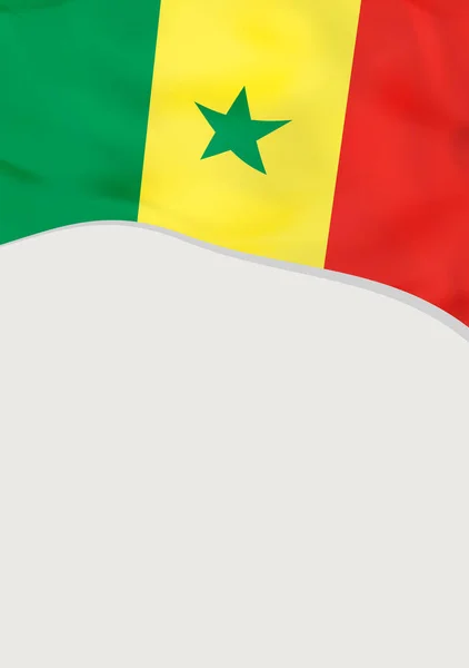 与塞内加尔国旗的传单设计。矢量模板. — 图库矢量图片