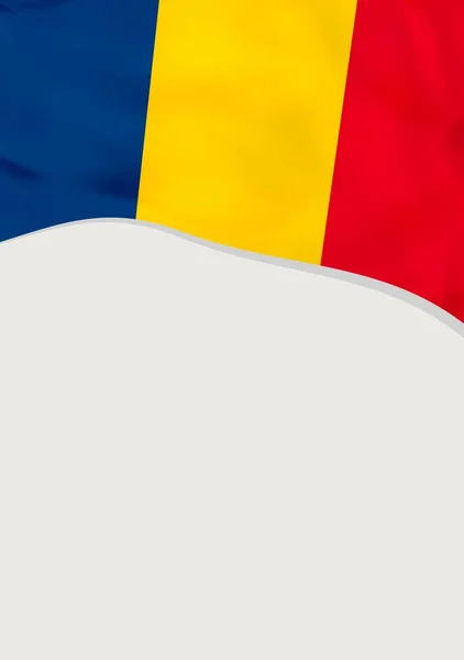 Dépliant avec drapeau du Tchad. Modèle vectoriel . — Image vectorielle