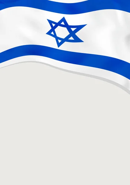 Desenho de folheto com bandeira de Israel. Modelo de vetor . —  Vetores de Stock