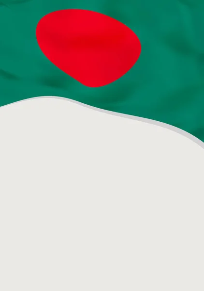Desenho de folheto com bandeira de Bangladesh. Modelo de vetor . —  Vetores de Stock