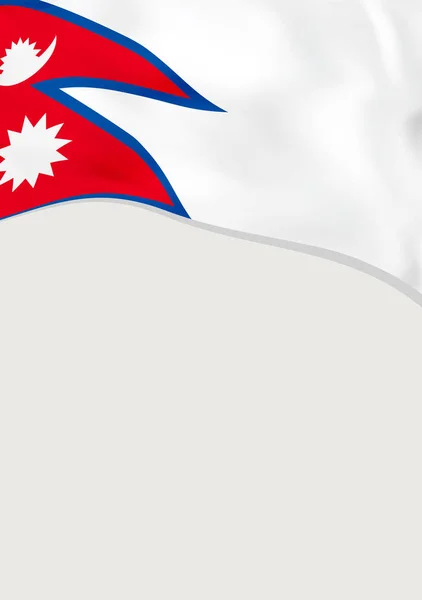 Szórólap design zászlaja Nepál. Vektor sablon. — Stock Vector