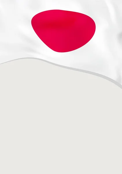 Faltblatt-Design mit japanischer Flagge. Vektorvorlage. — Stockvektor