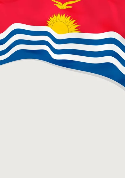 キリバス共和国の旗とリーフレットのデザイン。ベクトル テンプレート. — ストックベクタ
