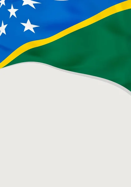 Diseño de prospecto con bandera de Islas Salomón. Plantilla vectorial . — Vector de stock