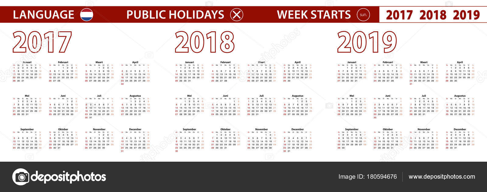 CALENDARIO OLANDESE 2018 DA SCARICA