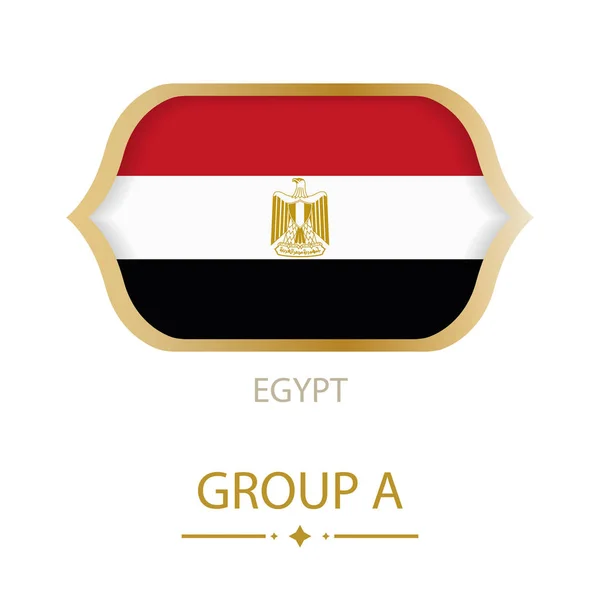 La bandera de Egipto se hace en el estilo de la Copa del Mundo de Fútbol — Vector de stock