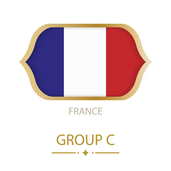 Флаг Франции выполнен в стиле Чемпионата мира по футболу — стоковый вектор