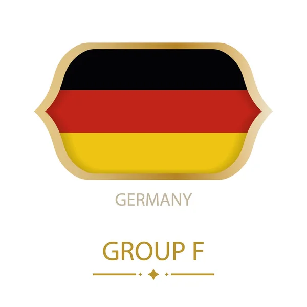 Flaga Niemiec jest wykonane w stylu mistrzostw świata w piłce nożnej — Wektor stockowy