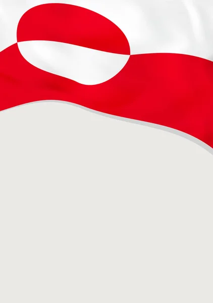 Dépliant avec drapeau du Groenland. Modèle vectoriel . — Image vectorielle
