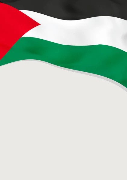 Leták design s vlajka Palestiny. Vektor šablona. — Stockový vektor