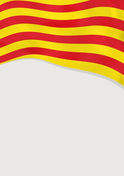 Diseño de folleto con bandera de Cataluña. Plantilla vectorial . — Archivo Imágenes Vectoriales