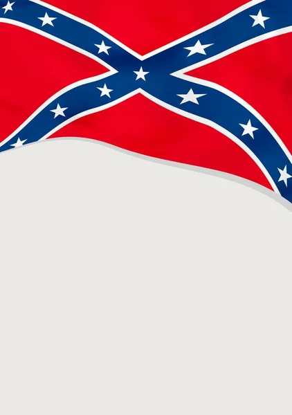 Ulotki projekt z flagą Konfederatów, nas. Szablon wektor. — Wektor stockowy