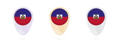 Harita işaretleri ile Haiti, 3 renk sürümleri bayrağı.