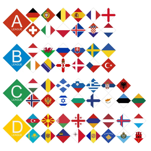 grupo de futebol europeu definir bandeiras de países do futebol
