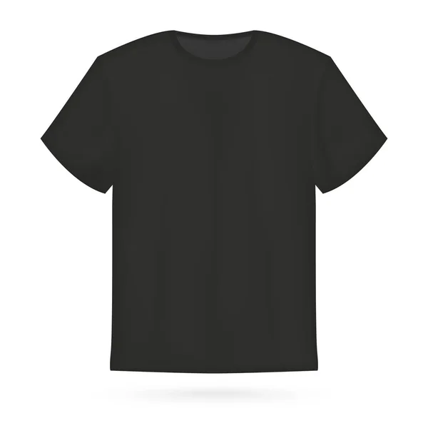 Векторная иллюстрация черной футболки . — стоковый вектор