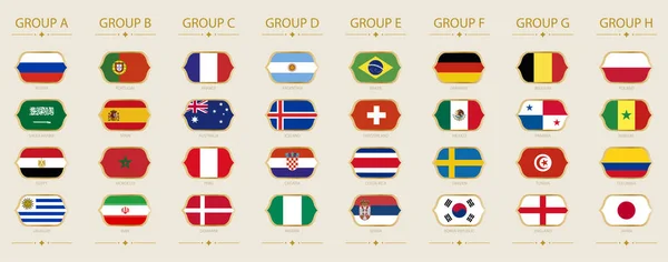 Grupo F Tabela Qualificatória Rússia 2018 Copa do Mundo Vector imagem  vetorial de pisanku© 180578806