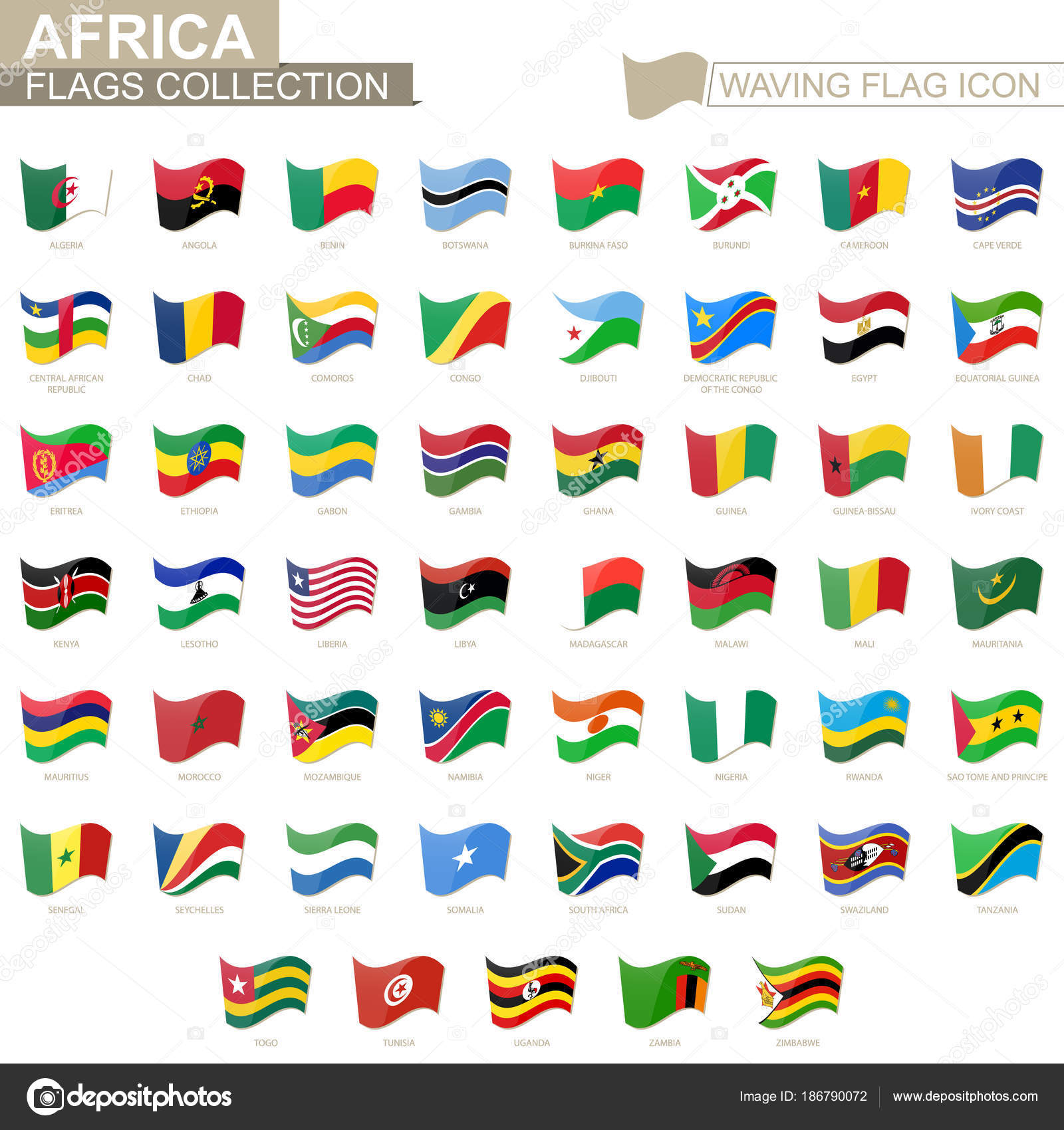 Bandeira dos Países da África