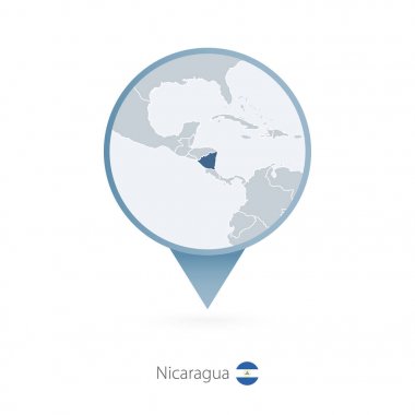 Nikaragua ve komşu ülkelere Detaylı Haritası harita iğne