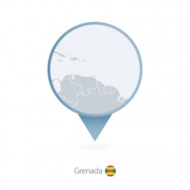 Grenada ve komşu ülkelere Detaylı Haritası harita iğne.