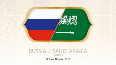 Rusya vs Suudi Arabistan, Grup A. futbol Yarışması, Moskova.
