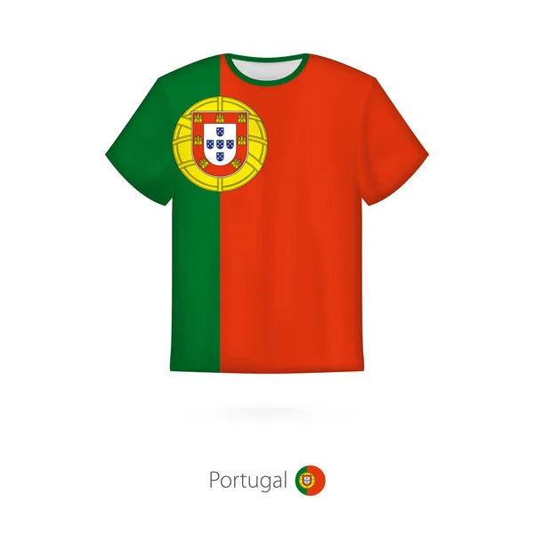 T-shirt design med Portugals flagga. — Stock vektor