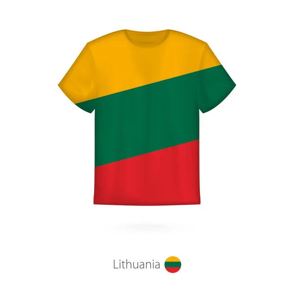 T-shirt design avec drapeau de Lituanie . — Image vectorielle