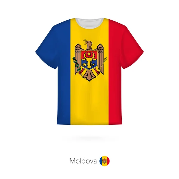 Дизайн футболки з прапор Молдови. — стоковий вектор