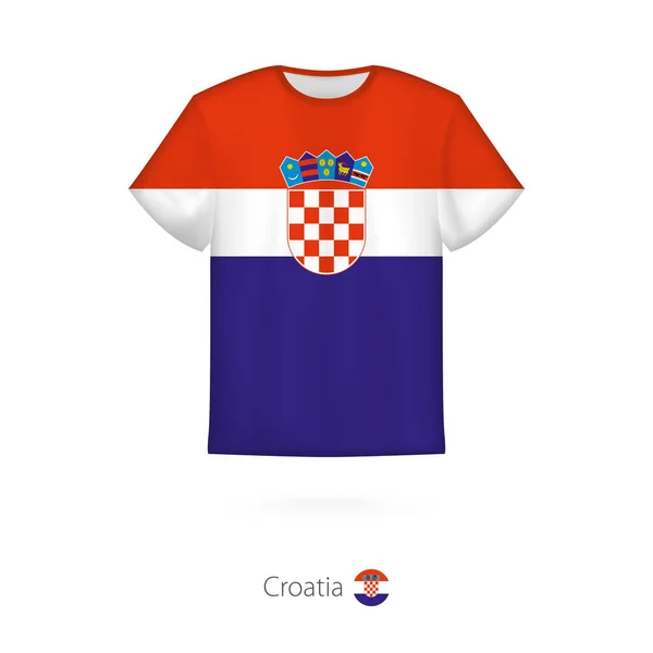 T-shirt design with flag of Croatia. — Stock Vector