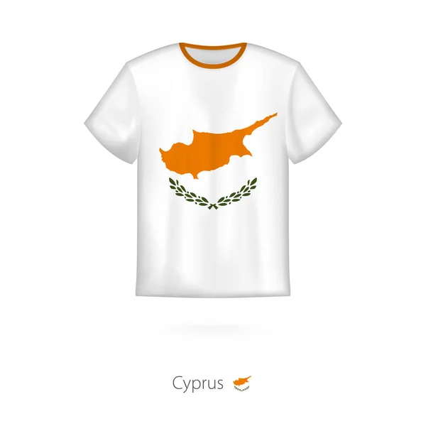 Σχεδιασμό T-shirt με τη σημαία της Κύπρου. — Διανυσματικό Αρχείο
