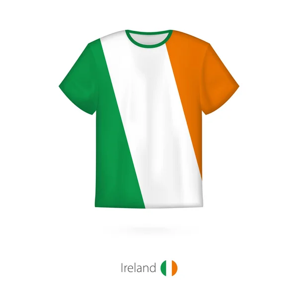 Projekt koszulki z flaga Irlandii. — Wektor stockowy