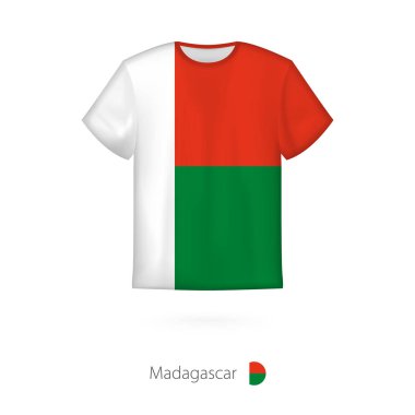 T-shirt tasarım Madagaskar bayrağı ile.