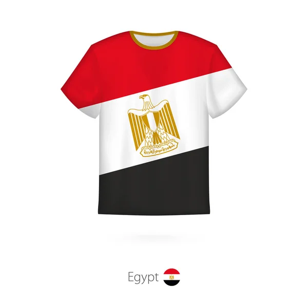 Diseño de camiseta con bandera de Egipto . — Vector de stock