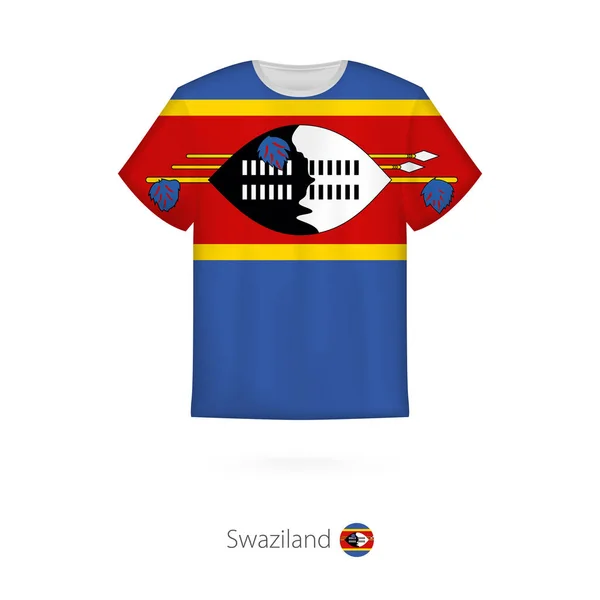 スワジランドの国旗デザイン t シャツ. — ストックベクタ