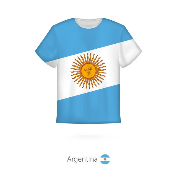 Camiseta con Bandera de Argentina . — Archivo Imágenes Vectoriales