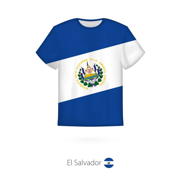 T恤设计与萨尔瓦多国旗. — 图库矢量图片
