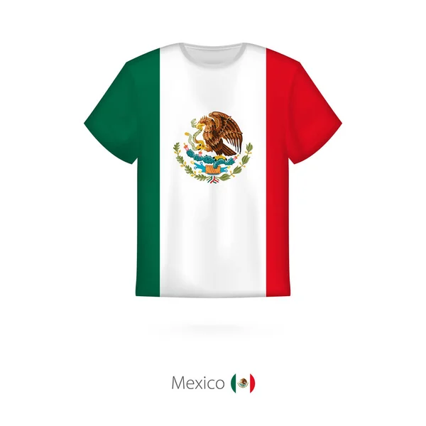 Σχεδιασμό T-shirt με τη σημαία του Μεξικού. — Διανυσματικό Αρχείο